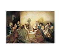 Bareronor Last Supper Poster Canvas Poster Bedroom Decor Landscape Office Room Decor Gift 20" L X 30" W