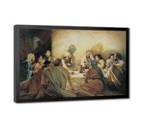 Bareronor Last Supper Poster Canvas Poster Bedroom Decor Landscape Office Room Decor Gift 24" L X 36" W