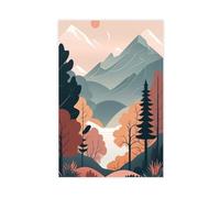 Bareronor Mountain Landscape Canvas Poster for Dorm Room Decor Gift