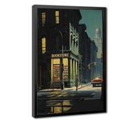 Bareronor New York at Dawn Edward Hopper Canvas Poster Bedroom Decor Landscape Office Room Decor Gift 20" L X 30" W