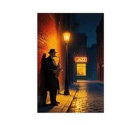 Bareronor New York at Dawn Edward Hopper Canvas Poster Wall Art Decor Print Picture Paintings for Living Room Bedroom Decoration 16" L X 24" W
