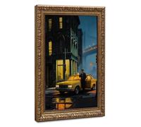 Bareronor New York at Dawn Edward Hopper Canvas Poster Wall Art Decor Print Picture Paintings for Living Room Bedroom Decoration 20" L X 30" W