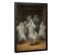 Bareronor Partying Ghosts Canvas Poster Bedroom Decor Landscape Office Room Decor Gift 24" L X 36" W