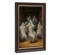 Bareronor Partying Ghosts Canvas Poster Bedroom Decor Landscape Office Room Decor Gift 8" L X 12" W
