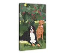 Bareronor Personalized Dog Memorial Gift Canvas Poster Bedroom Decor Landscape Office Room Decor Gift 8" L X 12" W