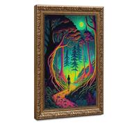 Bareronor Psychedelic Rainbow Poster Canvas Poster Wall Art Decor Print Picture Paintings for Living Room Bedroom Decoration 20" L X 30" W