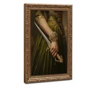 Bareronor Regal Woman with Dagger Canvas Poster Bedroom Decor Landscape Office Room Decor Gift 16" L X 24" W