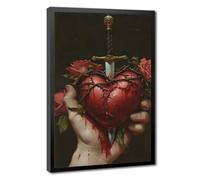 Bareronor Sacred Heart Gothic Canvas Poster Bedroom Decor Landscape Office Room Decor Gift 24" L X 36" W