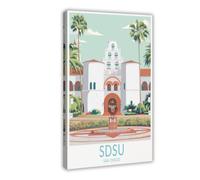 Bareronor San Diego State University Canvas Poster for Home Decor Gift