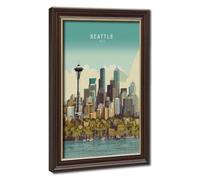Bareronor Seattle Washington Travel Canvas Poster for Home Decor Gift
