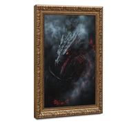 Bareronor Sinister Dragon Poster Canvas Poster Bedroom Decor Landscape Office Room Decor Gift 16" L X 24" W