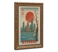 Bareronor Thai Temple Cityscape Canvas Poster for Bedroom Decor Gift