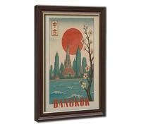 Bareronor Thai Temple Cityscape Canvas Poster for Bedroom Decor Gift