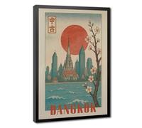 Bareronor Thai Temple Cityscape Canvas Poster for Office Decor Gift