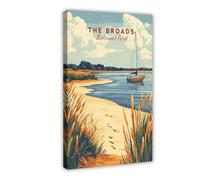 Bareronor The Broads National Park (2) Canvas Poster Bedroom Decor Landscape Office Room Decor Gift 20" L X 30" W