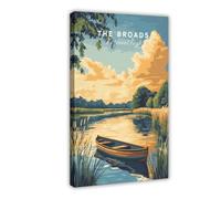 Bareronor The Broads National Park (3) Canvas Poster Bedroom Decor Landscape Office Room Decor Gift 24" L X 36" W