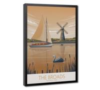 Bareronor The Broads National Park Canvas Poster Bedroom Decor Landscape Office Room Decor Gift 12" L X 18" W
