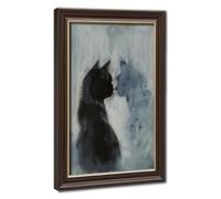 Bareronor The Wall-Facing Artist Cat Canvas Poster Bedroom Decor Landscape Office Room Decor Gift 8" L X 12" W