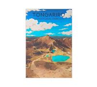 Bareronor Tongariro National Park Canvas Poster Bedroom Decor Landscape Office Room Decor Gift 12" L X 18" W