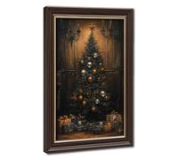 Bareronor Vintage Gothic Christmas Tree Canvas Poster for Home Decor Gift