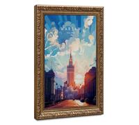 Bareronor Warsaw Travel Poster Canvas Poster Bedroom Decor Landscape Office Room Decor Gift 12" L X 18" W