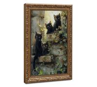 Bareronor Where Has The Art Cat Gone Canvas Poster Bedroom Decor Landscape Office Room Decor Gift 20" L X 30" W