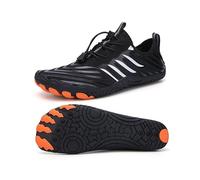 BareStep Active Barefoot Shoes Grounded Footwear Women Men Breathable Comfortable Slip on Hiking Water Shoes, Black, 10.5 Women/9.5 Men