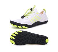 BareStep Active Barefoot Shoes Grounded Footwear Women Men Breathable Comfortable Slip on Hiking Water Shoes, White, 9 Women/8 Men