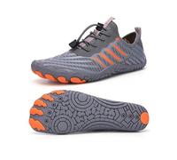 BareStep Active Barefoot Shoes Grounded Footwear Women Men Breathable Comfortable Slip on Hiking Water Shoes, Grey, 8 Women/7 Men