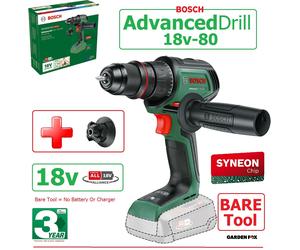 BareTool BOSCH AdvancedDRILL 18V-80 QuickSNAP DRILL 06039E2000 4053423239621 ZTD
