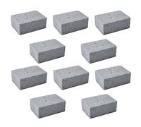 Barfeery 10-Pack Grill Cleaning Bricks Kitchen Stove Brush Degreasing Rust Kitchen Picnic Cleaning Tools Gray