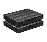 Barfeery 2-Piece Polyethylene Foam, 16x12x2 Inch, Black, Protective Packaging, Foam Sheet
