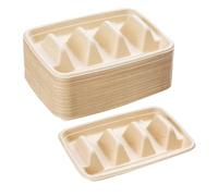 Barfeery 25 PCS Disposable Taco Holders for, Taco Tray Holder, Taco Stands for 3 Tacos,for