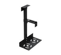 Barfeery Adjustable Host Box Stand Computer Hanging Host Bracket Versatile Under Desk or Wall Side Mount, Cpu Stand Lift Black