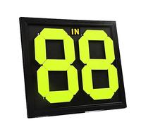 Barfeery Black Football Substitution Card for Competition Practice Double-Sided Display 2-Digit Substitution Card