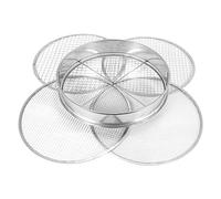 Barfeery Garden Potting Mesh Sieve Sifting Pan - Stainless Steel Mix Soil Filter 4 Sieve Mesh Filter(1/8In,1/4In,3/8In,and 1/2In)