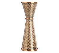Barfly 1 x 2 oz. Diamond Lattice Etch Japanese Style Jigger, Antique Copper