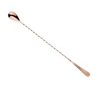Barfly 13.2-inch/13.66 cm Diamond Lattice Etch Bar Spoon, Copper Plated