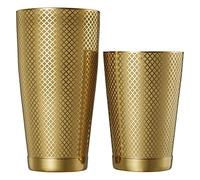 Barfly Diamond Lattice Shaker Set, Gold Plated