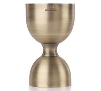Barfly Heavy-Duty Straight Rim Bell Jigger, 1 oz x 2 oz, Antique Gold