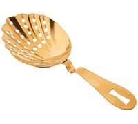 Barfly Scalloped Julep Strainer, Stainless Steel, Gold, 16.9 x 7 x 2.2 cm