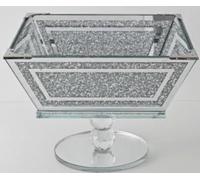 Bargain Brooz XXL Crushed Diamond Crystal Fruit Bowl Silver Glitter | Luxury Tableware Kitchenware & Serving Bowl (BB-254)