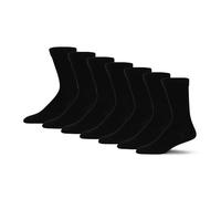 BARGAIN BUNDLE Bamboo Crew Socks for Men - Size 7-11 - Multipack, 7 Pairs (Black)