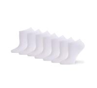 BARGAIN BUNDLE Womens Super Soft Bamboo Low Cut Trainer Socks (7 Pairs Multipack) Odour Free, Antibacterial & Breathable. Ideal for Ladies Sports Socks, Work & Everyday No Show Socks. UK 4-8 (White)