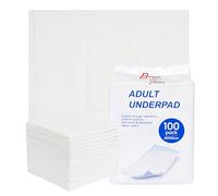 BARGAIN FACTORY 100 Disposable Underpads 60 x 60 cm| Incontinence Bed Pads | 5-Layer Protection Bed Mats for Kids & Adults, High Absorbency & Waterproof