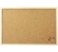 Bargain Factory Cork Board Notice memo Label Instructions Rules pin 5 Push Pins Classic Wood Natural Frame Office, School, Home (40 x 30 CM)