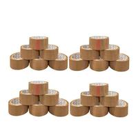 BARGAIN FACTORY Heavy Duty Strong Packaging Tape, Great For Packing, Shipping & Moving, 24 Roll - Brown (48mm x 66m) For Industrial and House Hold Uses