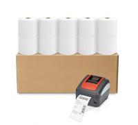 BARGAIN FACTORY Pack of 10 Direct Thermal Label Rolls | 4" × 6" (100 × 150 mm) | Premium Self-Adhesive, Zebra & MUNBYN Compatible | 500 Labels per roll