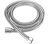 BARGAIN FACTORY Shower Hose 2m/78.74" Long Stainless Steel Universal Replacement Flexible Hose Shower Anti-Kink Pipe, Chrome Effect Long Shower Hose for Bathroom, Kitchen, Pet Bathing