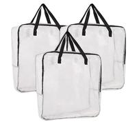 Bargain Factory Storage Bags Pack of 3 Extra Large Heavy Duty Moving House Essentials, Strong Handles & Zips, Clothes Storage, Packing, Laundry Bags, Reusable and Sustainable